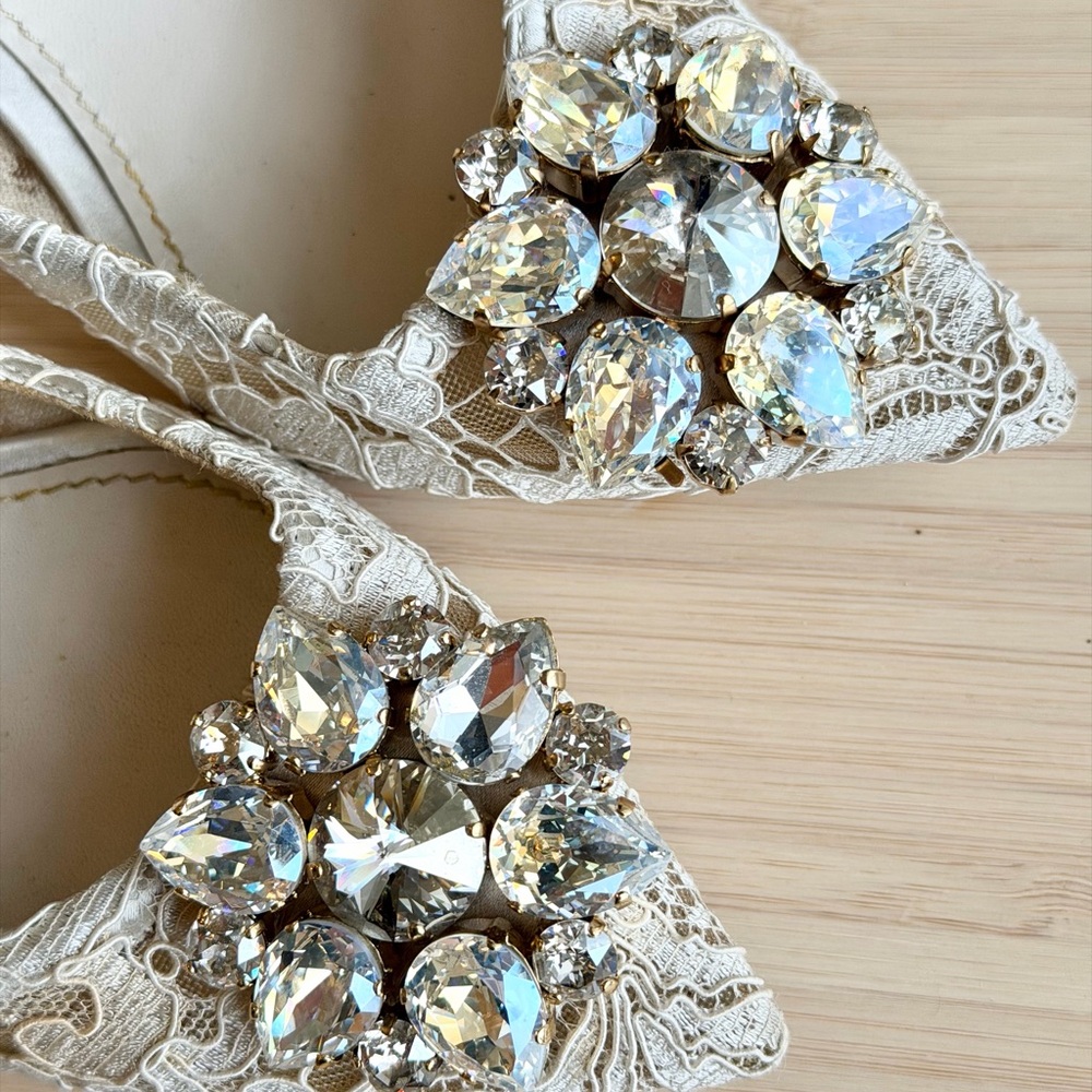 Dolce&Gabbana Lace Embellished Women's Heels - Picture 3 of 9